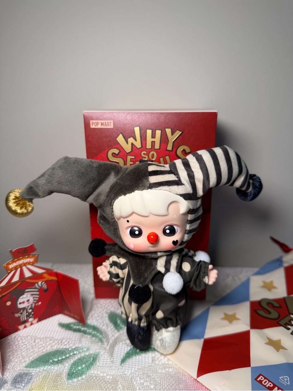 WHY SO SERIOUS Series-Vinyl Plush Pendant-Hacipupu Silver Mist Clown